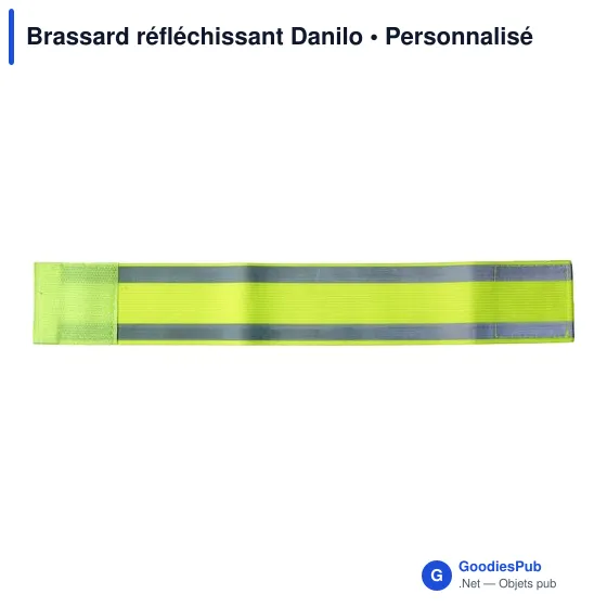 Brassard réfléchissant personnalisable pour logo - Danilo - Image 1