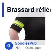 Brassard réfléchissant personnalisable pour logo - Danilo - Miniature 4