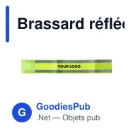 Brassard réfléchissant personnalisable pour logo - Danilo - Miniature 5