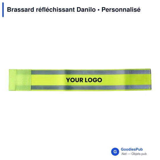 Brassard réfléchissant personnalisable pour logo - Danilo - Image 5