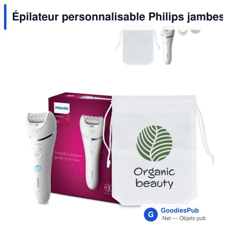 Épilateur personnalisable Philips jambes et corps humide et sec avec logo - BRE700