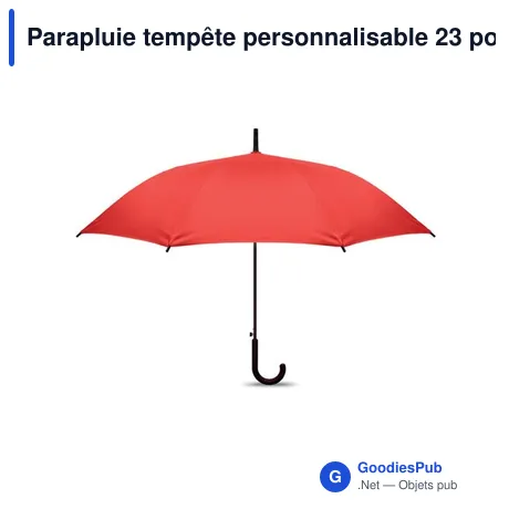 Parapluie tempête personnalisable 23 pouces avec logo - BRELA