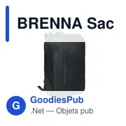 Sac à dos ordinateur personnalisable BRENNA avec logo - Miniature 1