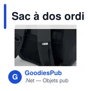 Sac à dos ordinateur personnalisable BRENNA avec logo - Miniature 9