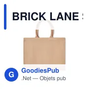 BRICK LANE Sac shopping en jute - Miniature 2