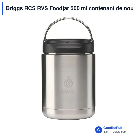 Récipient alimentaire isotherme personnalisable Briggs RCS RVS 500 ml avec logo - Image 3