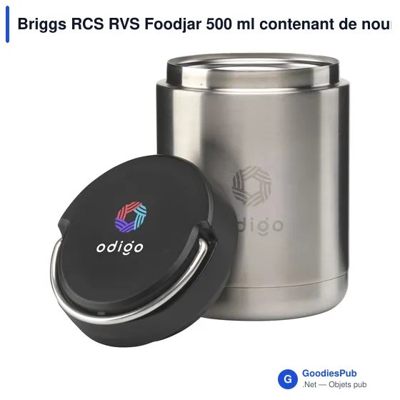 Récipient alimentaire isotherme personnalisable Briggs RCS RVS 500 ml avec logo - Image 4