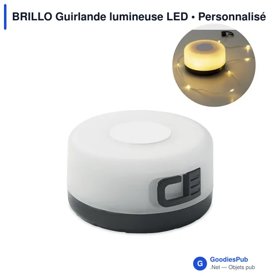 Guirlande lumineuse LED personnalisable avec logo - BRILLO - Image 1