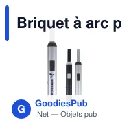 Briquet à arc personnalisable en aluminium avec logo - ARC - Miniature 1