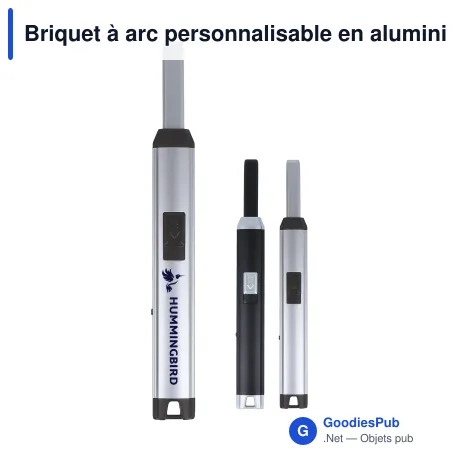 Briquet à arc personnalisable en aluminium avec logo - ARC