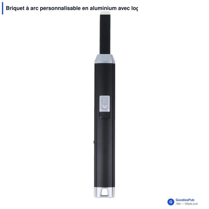 Briquet à arc personnalisable en aluminium avec logo - ARC - Image 3