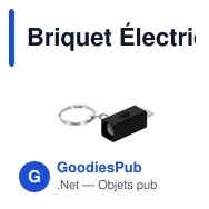 Briquet Électrique Porte-Clés Parris - Miniature 1