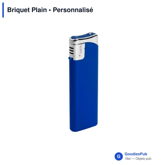 Briquet à gaz personnalisable avec logo - Briquet Plain - Image 1