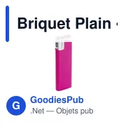 Briquet à gaz personnalisable avec logo - Briquet Plain - Miniature 8