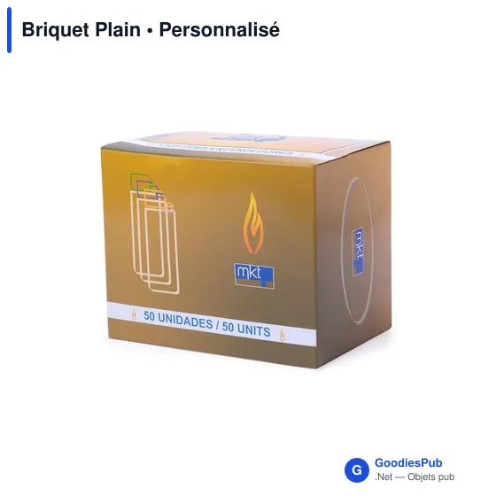 Briquet à gaz personnalisable avec logo - Briquet Plain - Image 10