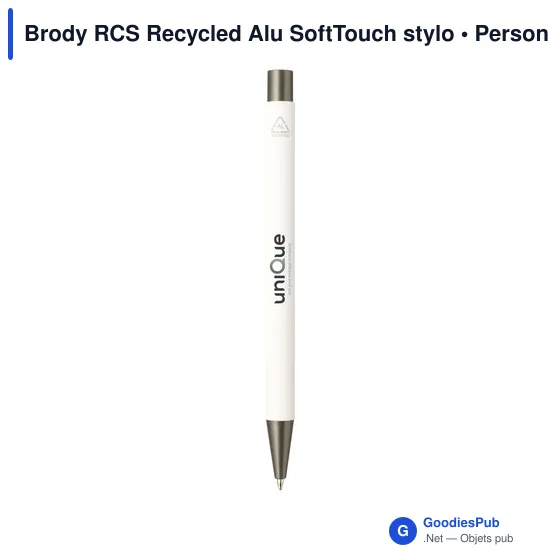 Stylo bille personnalisable en aluminium recyclé avec logo - Image 6