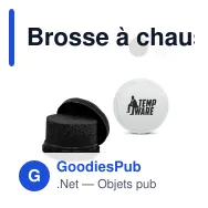 Brosse à chaussures personnalisable en plastique avec logo - Cirage - Miniature 1
