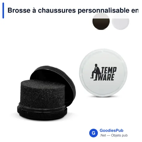 Brosse à chaussures personnalisable en plastique avec logo - Cirage