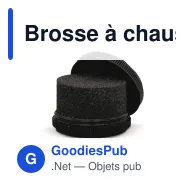 Brosse à chaussures personnalisable en plastique avec logo - Cirage - Miniature 3