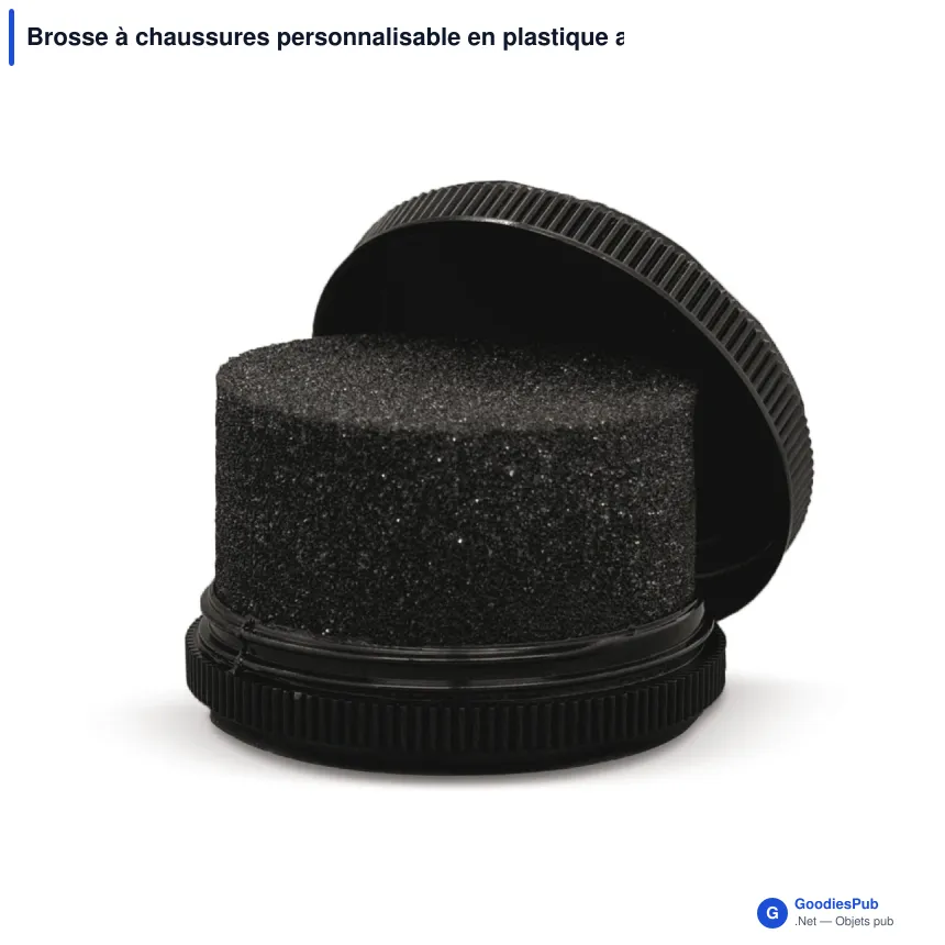 Brosse à chaussures personnalisable en plastique avec logo - Cirage - Image 3