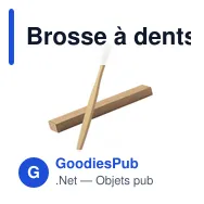 Brosse à dents personnalisable en bambou avec logo - Lencix - Miniature 1