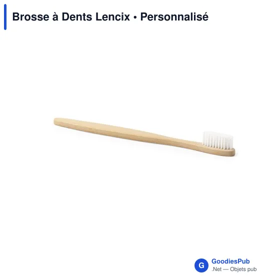 Brosse à dents personnalisable en bambou avec logo - Lencix - Image 2