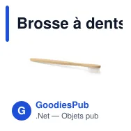 Brosse à dents personnalisable en bambou avec logo - Lencix - Miniature 3