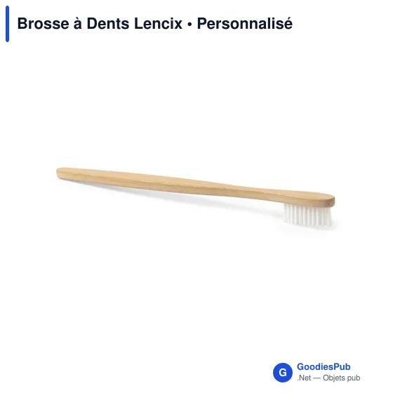 Brosse à dents personnalisable en bambou avec logo - Lencix - Image 3