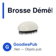 Brosse à cheveux personnalisable Nymar avec logo - Miniature 1