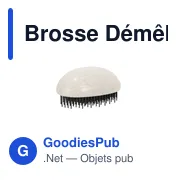 Brosse à cheveux personnalisable Nymar avec logo - Miniature 2
