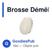 Brosse à cheveux personnalisable Nymar avec logo - Miniature 3