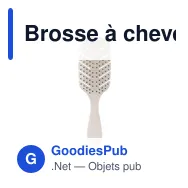 Brosse à cheveux personnalisable Siland avec logo - Miniature 2