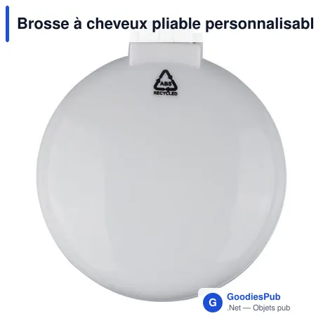 Brosse à cheveux pliable personnalisable avec logo - Eloi