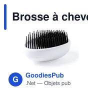 Brosse à cheveux personnalisable avec logo - Brosse Zilam - Miniature 2
