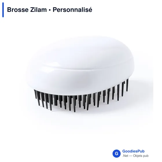 Brosse à cheveux personnalisable avec logo - Brosse Zilam - Image 3