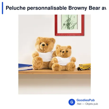 Peluche personnalisable Browny Bear avec logo