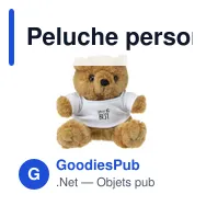 Peluche personnalisable Browny Bear avec logo - Miniature 2