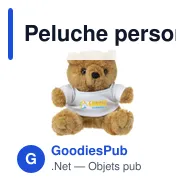 Peluche personnalisable Browny Bear avec logo - Miniature 3