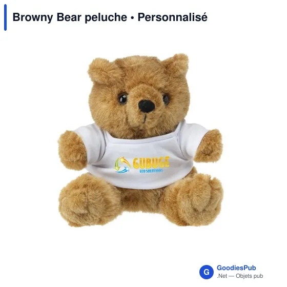 Peluche personnalisable Browny Bear avec logo - Image 3