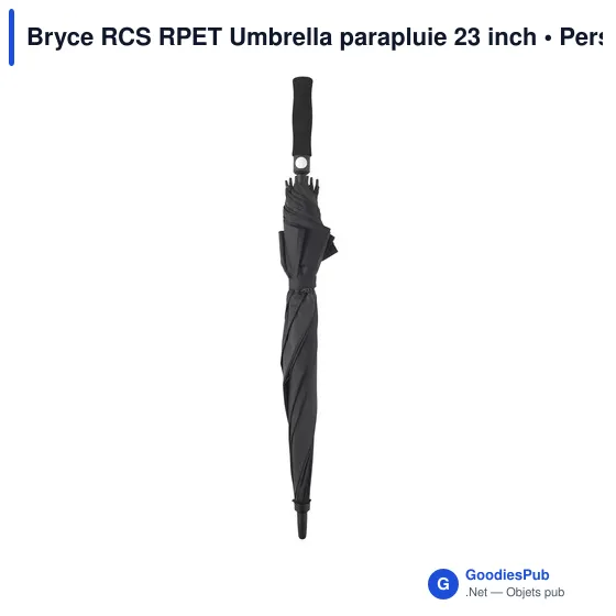 Parapluie personnalisable Bryce RCS RPET avec logo - Image 2
