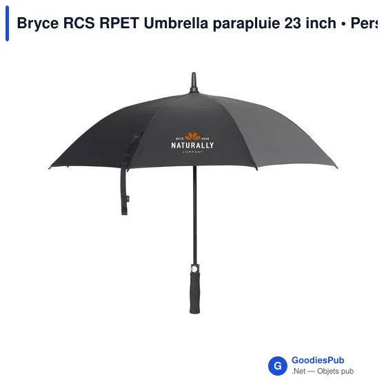 Parapluie personnalisable Bryce RCS RPET avec logo - Image 5