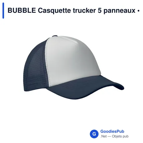 BUBBLE Casquette trucker 5 panneaux