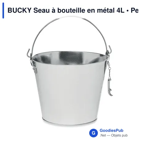 BUCKY Seau à bouteille en métal 4L