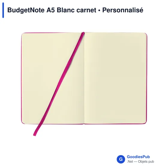 Carnet A5 personnalisable BudgetNote avec logo - Image 4