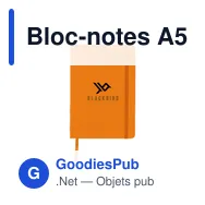 Bloc-notes A5 personnalisable BudgetNote avec logo - Miniature 12