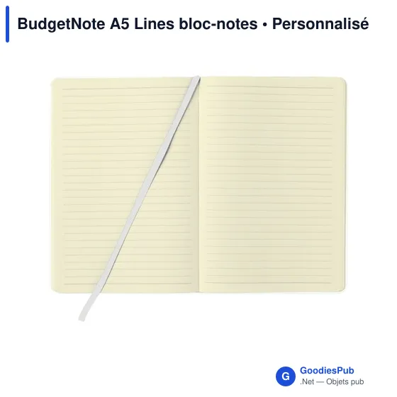 Bloc-notes A5 personnalisable BudgetNote avec logo - Image 4