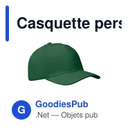Casquette personnalisable 6 panneaux avec logo - BUFFALO - Miniature 1