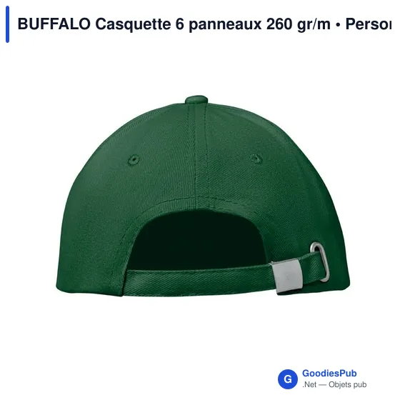 Casquette personnalisable 6 panneaux avec logo - BUFFALO - Image 2