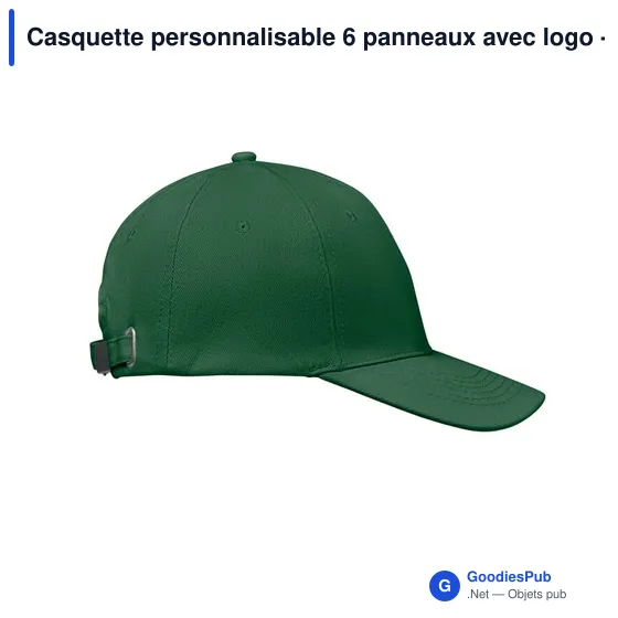 Casquette personnalisable 6 panneaux avec logo - BUFFALO - Image 3
