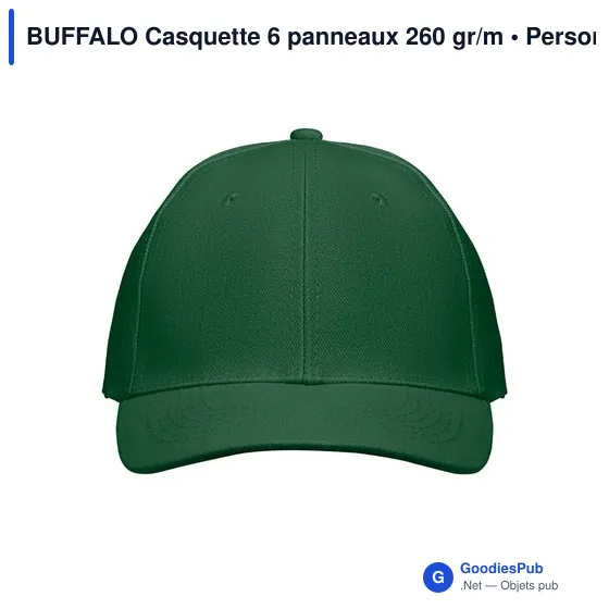 Casquette personnalisable 6 panneaux avec logo - BUFFALO - Image 4
